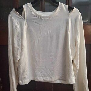 All in Motion Cropped Open-Shoulder Sport Tee